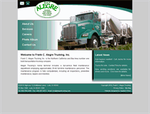 Tablet Screenshot of alegretrucking.com